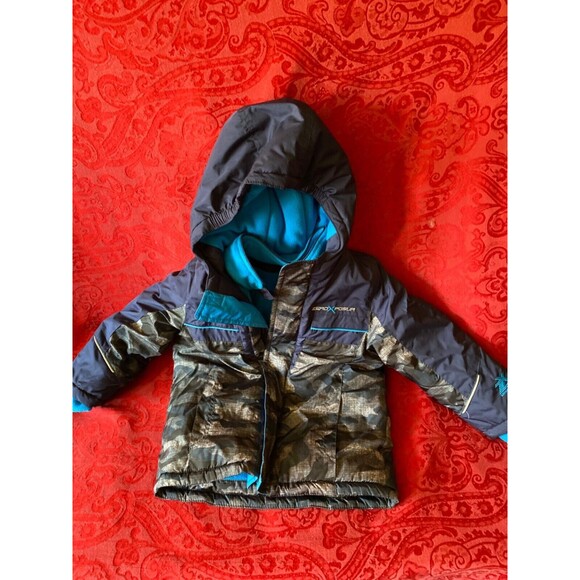 zero exposure child's boys? parka blue camo 3T - Picture 1 of 9